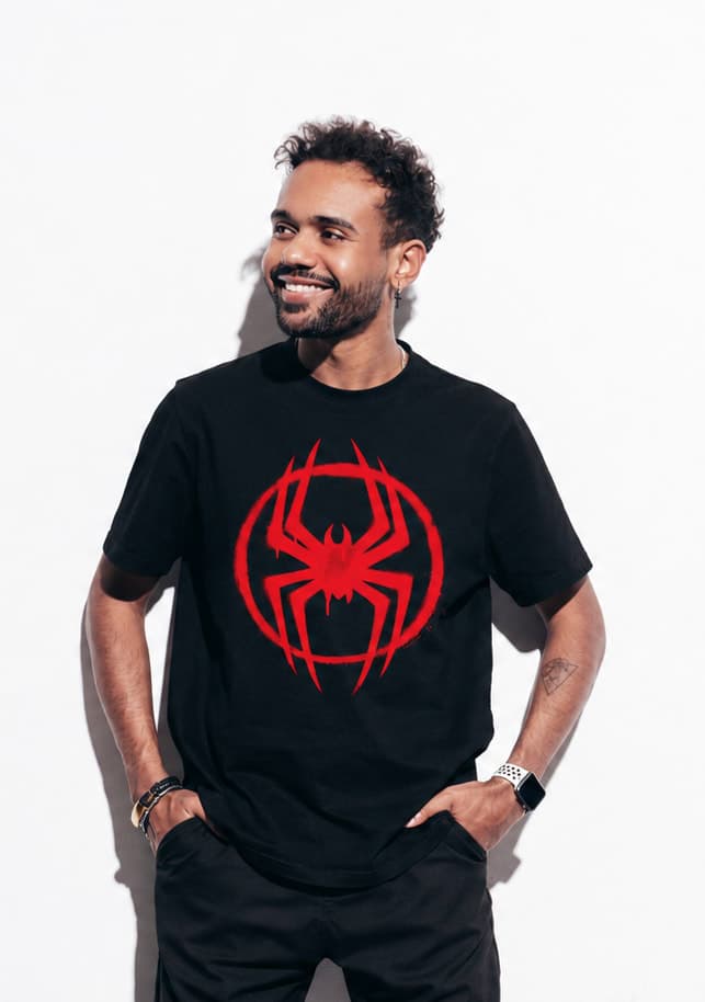 Men's Spider Graphic T-Shirt – Black