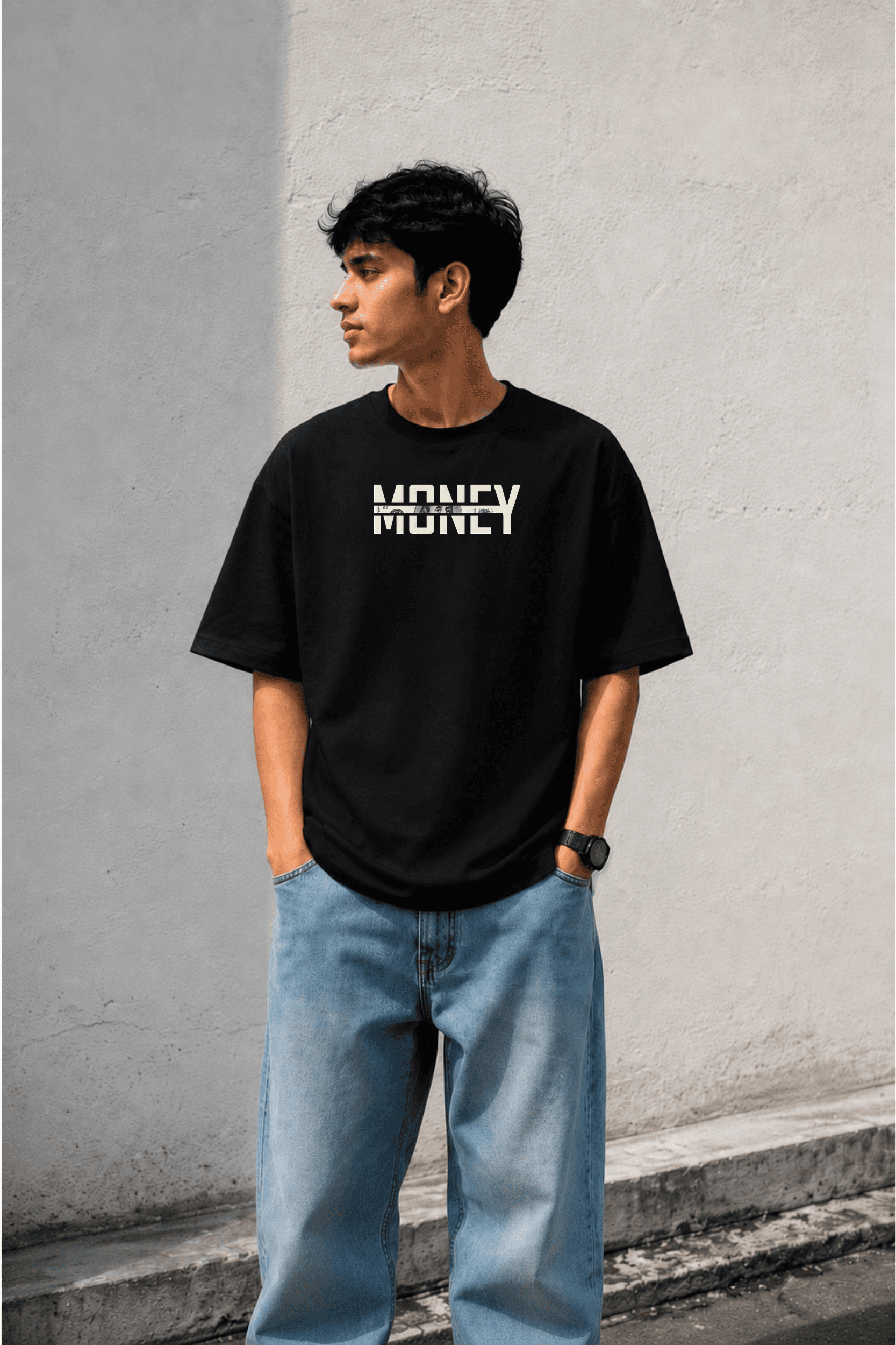 Born Rich Oversized Graphic T-Shirt for Men - Image 1