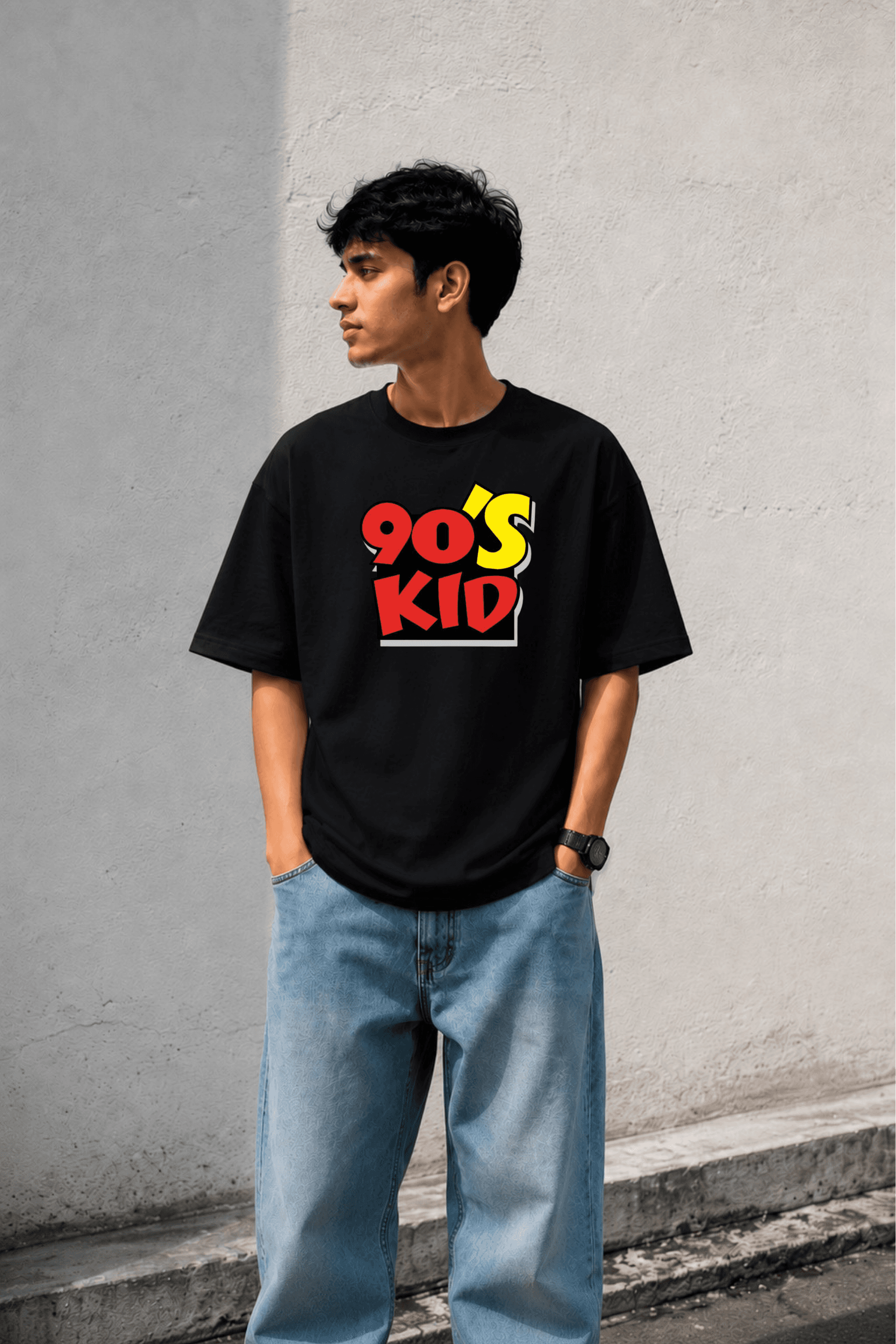 90's Kid Oversized Graphic T-Shirt for Men - Image 1