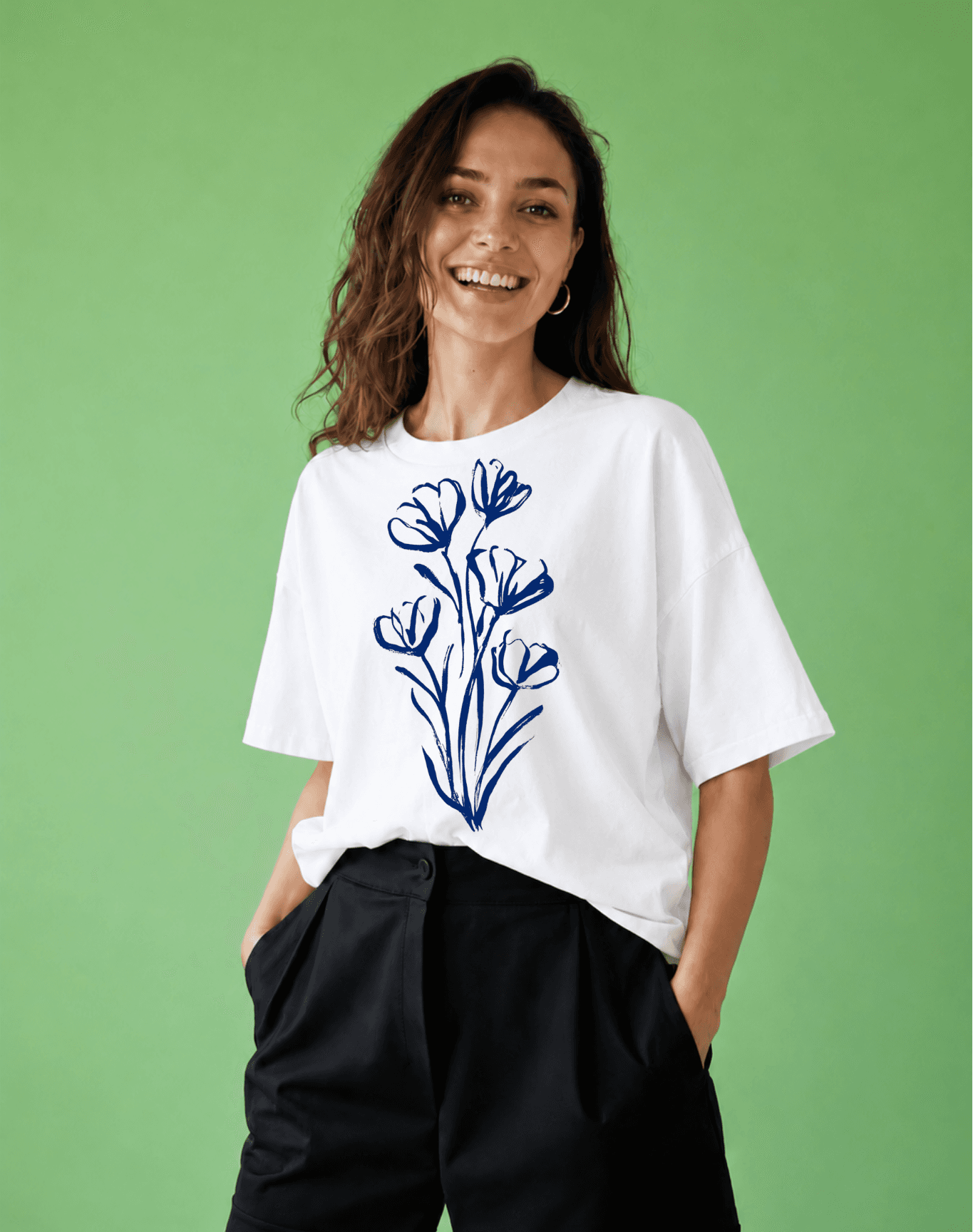 Tropical Escape Oversized Graphic T-Shirt for Women - Image 1