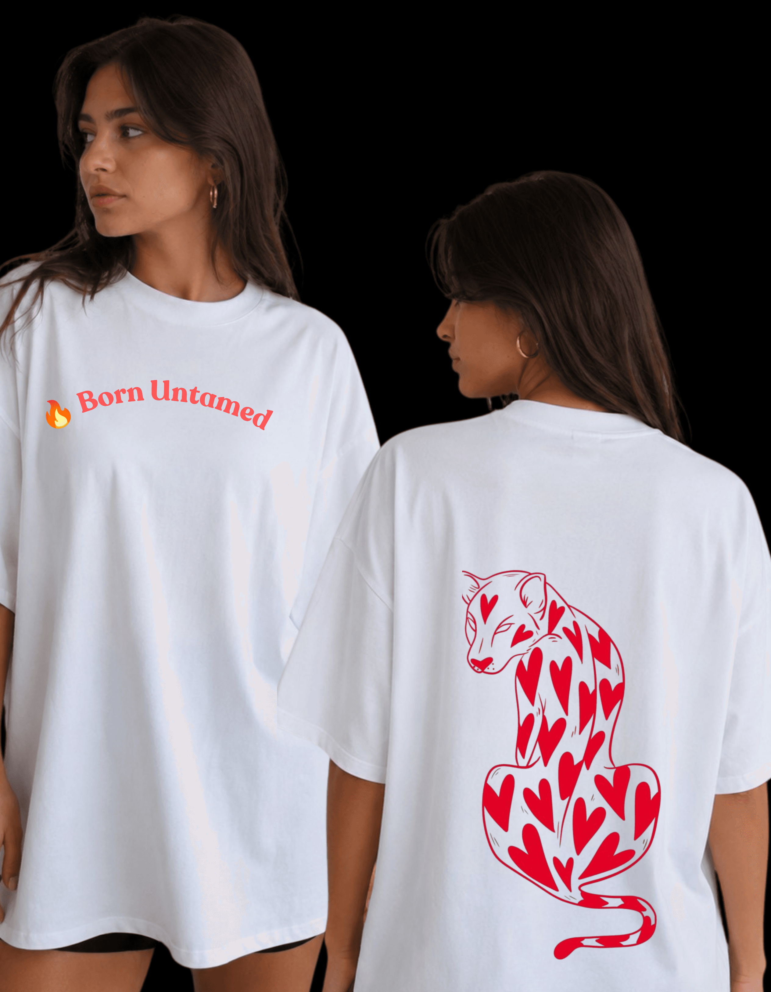 Born Untamed Oversized Graphic T-Shirt for Women alternate